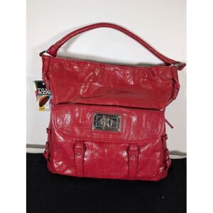 Tyler Rodan Red Faux Leather Shoulder Bag